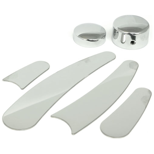Frame inserts rear & swingarm pivot bolt covers - 00-07 FLSTF, FLSTN, FLSTD (exkl. FLSTDE)