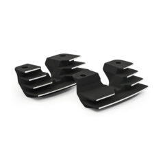 Head bolt bridge cover set. Finned, black - 99-06 förgasad Twin Cam (exkl. bränsleinsprutade modeller)