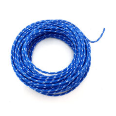 Classic cloth covered wiring, 25ft. roll. Blue/White - Universal