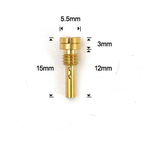 Slow jet for Keihin butterfly carb. 72 - 76-89 Big Twin; 76-87 XL Sportster. Med Keihin fjärilsförgasare