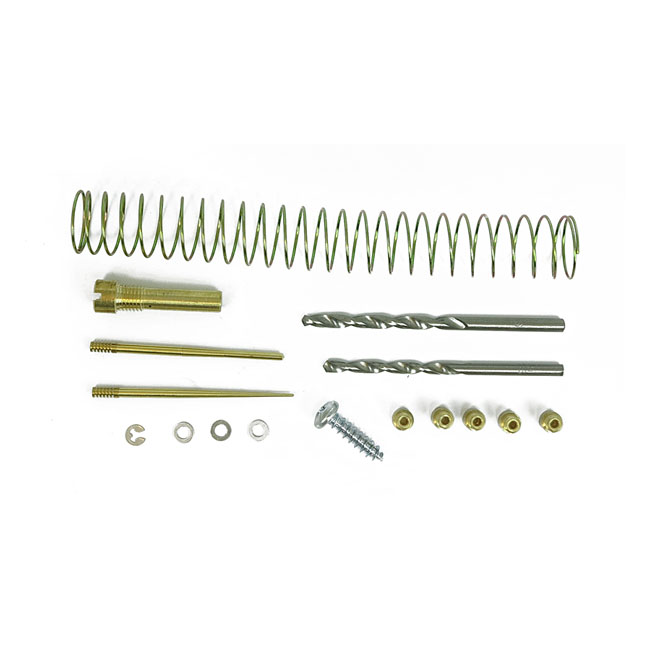 CV carburetor recalibration kit - 90-99 Evo Big Twin; 89-03 XL Sportster. Modeller med acceleratorpump