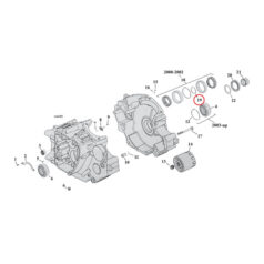 Sprocket shaft bearing spacer shim .114" - 69-02 Big Twin, Twin Cam B