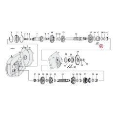 Transmission roller +.0008" - 52-56 K, KH; 57-E84 XL Sportster