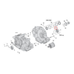 Sprocket shaft bearing spacer shim .098" - 69-02 Big Twin, Twin Cam B