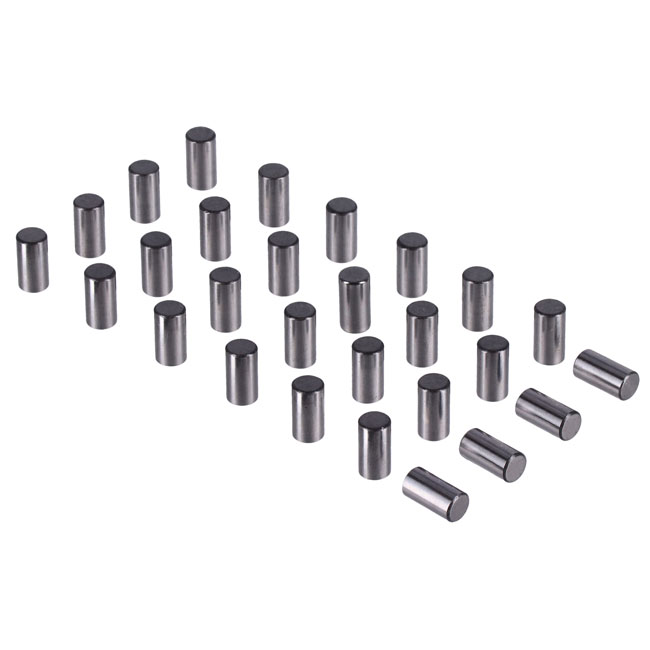 Pinion shaft (right side) crankcase/wheel rollers, +.0006" - 58-86 Big Twin: Kugghjulsaxel (höger sida) rullar, 28 begagnade. 
30-57 Big Twin: Kedjehjulsaxel (vänster sida) rullar, 24 begagnade. 
36-66 Big Twin: Stjärna hjullagerrullar (14 används på vänster bromssida, 12 används på höger sida).