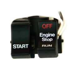 Run/Off/Start, handlebar switch set. Black - 82-95 H-D