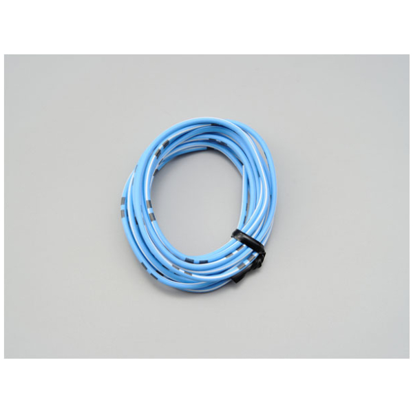 Electrical wire. 2 meter 0.75sq. Light Blue/White