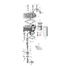 Cylinder base stud - 30-73 45" Flathead (cylinderbas); 
65-69 Big Twin (överföring)