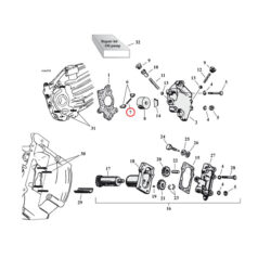 Spring, feed pump vane - 37-73 45" SV; 37-48 74/80" SV  (1 ANVÄND) (OLJEPUMP)