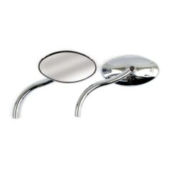 Oval mirror set, with styled stem - 65-UP H-D