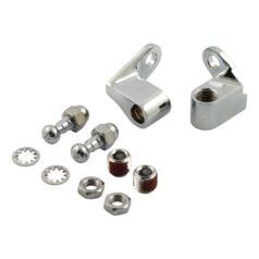 Switch housing turn signal mount kit. Chrome - 88-03  XL Sportster; 91-17 Dyna; 88-17 Softtail. OEM-ersättning för 2010  FXDWG; 05-17 FLSTSC