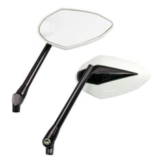 'Double Deuce' mirror set. White head & gray anodized stem