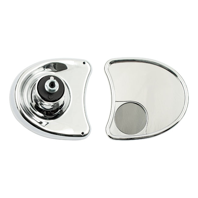 Touring fairing mount mirror kit. Dual Vision, chrome - 96-13 Electra Glides; 06-13 FLHX; 09-13 Trikes. Batwing kåpa modeller