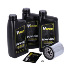 MCS,  oil service kit. 20W50 Synthetic - 99-17 Softail; 99-17 Dyna