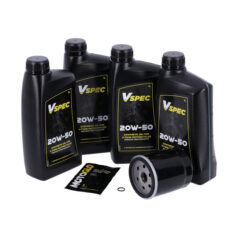 MCS, engine oil service kit. 20W50 Synthetic - 86-98 FLT/Touring