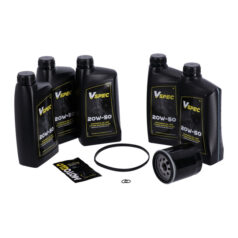 MCS, 'Big Oil' service kit. Full synthetic. Black filter - 07-17 Softail; 06-17 Dyna