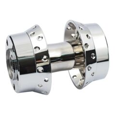 Rear wheel hub, chrome - 02-07 FLT/Touring; 05-07 XL Sportster