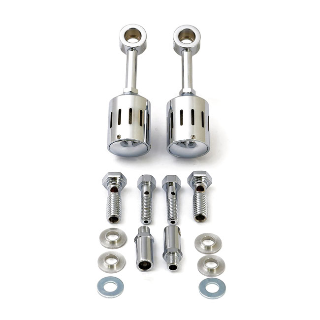Dual breather kit, short canister - 93-23 Big Twin