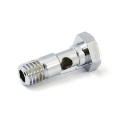 Breather banjo bolt. button head. Chrome - 91-22 XL Sportster