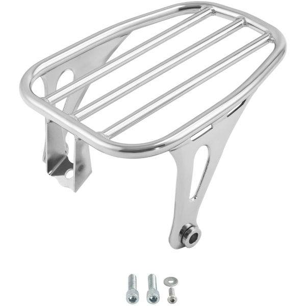 Solo seat luggage rack, 7". Chrome - 18-20 FLSL Slim 107. Med solosits