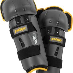 YOUTH SECTOR GP KNEE GUARD CHARCOAL/YELLOW ONE SIZE