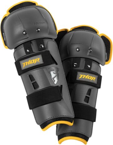 YOUTH SECTOR GP KNEE GUARD CHARCOAL/YELLOW ONE SIZE