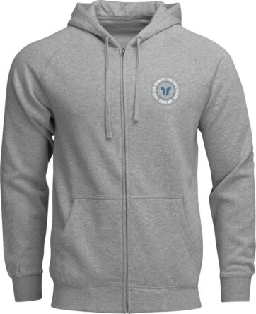 HOODIE ZIP UP BADGE HTR GRAY 2X