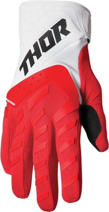 GLOVE SPECTRUM RED/WH LG