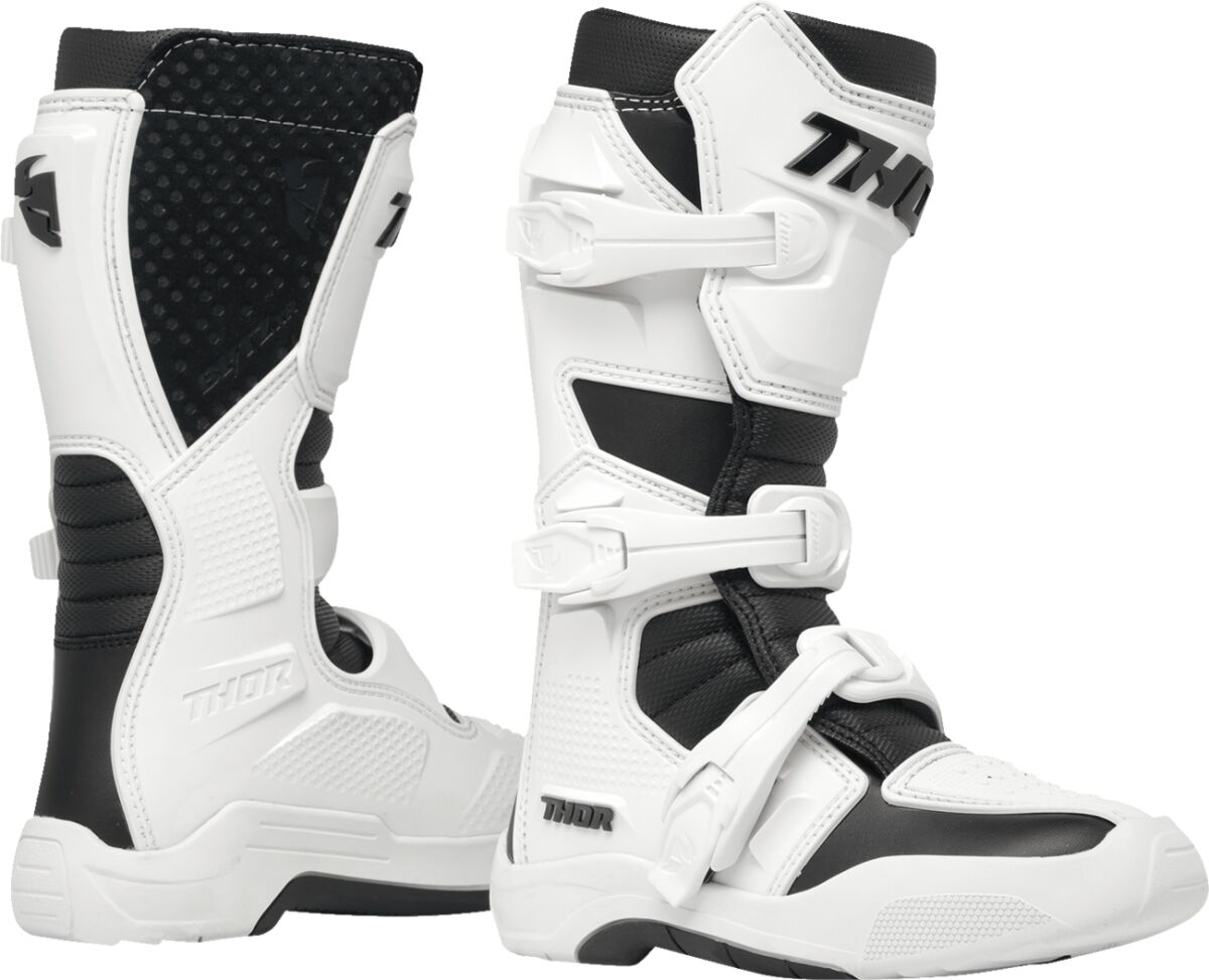 BOOT YTH BLITZ XR WH/BK 6