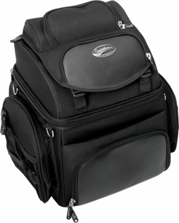 BACK SEAT SISSY BAR BAG TEXTILE BLACK
