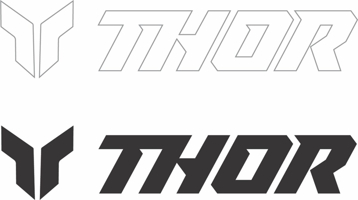 DECAL THOR 6PK 9 IN BK WH