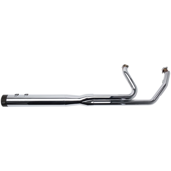 EXHAUST SYSTEM 2-1 SIDEWINDER STAINLESS STEEL CHROME W/BLACK END CAPS - Bild 2