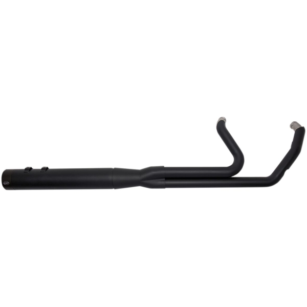EXHAUST SYSTEM 2-1 SIDEWINDER STAINLESS STEEL BLACK W/BLACK END CAPS