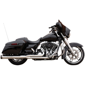 EXHAUST SYSTEM 2-1 SIDEWINDER CHROME W/BLACK END CAPS