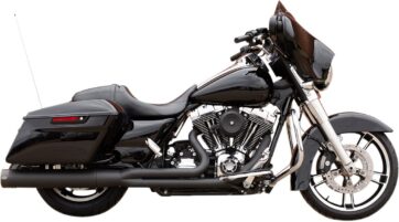 EXHAUST SYSTEM 2-1 SIDEWINDER BLACK W/BLACK END CAPS