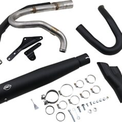 2-1 Exhaust - Black - M8 Softail