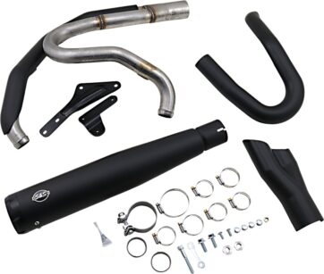 2-1 Exhaust - Black - M8 Softail