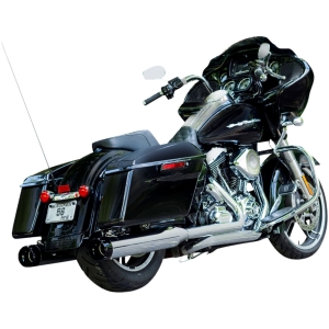 MUFFLER 4.5" SLIP-ON MK45 BLACK CONTRAST CUT THRUSTER END CAP-CHROME BODY FINISH