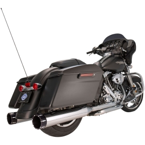 MUFFLER 4.5" SLIP-ON MK45 BLACK CONTRAST CUT TRACER END CAP-CHROME BODY FINISH