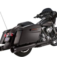 MUFFLER 4.5" SLIP-ON MK45 BLACK CONTRAST CUT TRACER END CAP-JET-HOT BLACK BODY FINISH