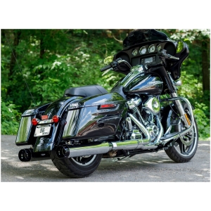 MUFFLER 4.5" SLIP-ON MK45 BLACK CONTRAST CUT THRUSTER END CAP-CHROME BODY FINISH