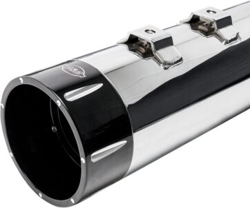 MUFFLER 4.5" SLIP-ON MK45 BLACK CONTRAST CUT TRACER END CAP-CHROME BODY FINISH - Bild 3