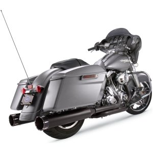 MUFFLER 4.5" SLIP-ON MK45 BLACK CONTRAST CUT TRACER END CAP-JET-HOT BLACK BODY FINISH