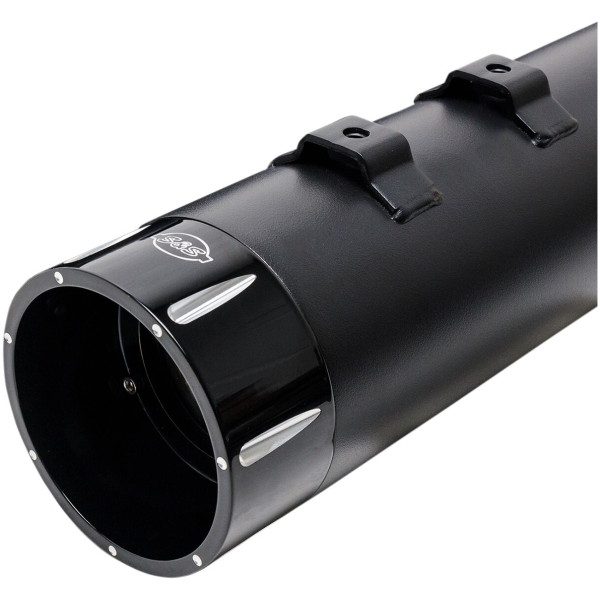 MUFFLER 4.5" SLIP-ON MK45 BLACK CONTRAST CUT TRACER END CAP-JET-HOT BLACK BODY FINISH - Bild 3