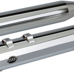 MUFFER SLIP-ON SLASH CUT END 4" TOURING CHROME