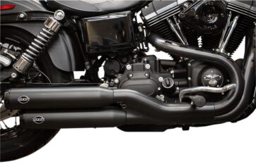 MUFFLER SLIP-ON STRAGGERED GRAND NATIONAL BLACK W/BLACK END CAPS - Bild 3