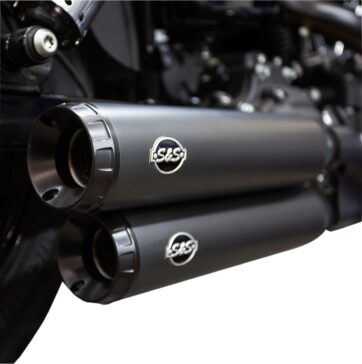 MUFFLER SLIP-ON STRAGGERED GRAND NATIONAL BLACK W/BLACK END CAPS - Bild 4