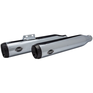MUFFLER SLIP ON GRAND NATIONAL CHROME W/BLACK END CAPS