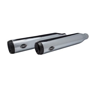 Grand National EC Euro 4 Slip-On Mufflers Chrome/Black