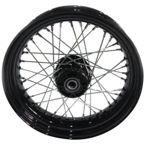 86-90 FLST, 88-99 FLSTC, 90-99 FLSTF, 93-96 FLSTNOEM Style 40-Spoke Wheels Black 16" 3,00" Non-ABS Front